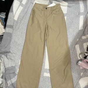 Lululemon City Sleek 5 pocket Wide Leg *L Utilitech size 24 NWT khaki